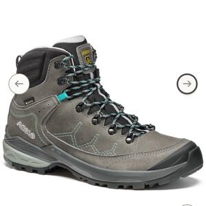 Asolo Falcon EVO NBK GV Charcoal and Teal Hiking Boots